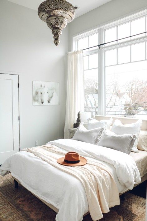 White Boho Master Bedroom Makeover - Nesting With Grace in 2020 .