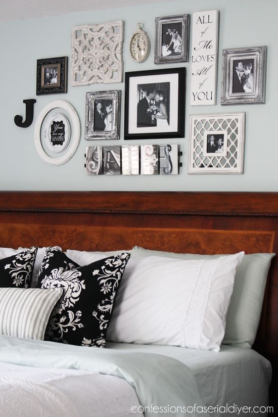Bedroom Gallery Wall: a Decorating Challenge | Master bedroom wall .