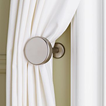 Metal Pin Holdbacks | Modern curtains, Simple curtains, Curtai