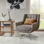 Nina Swivel Lounge Chair, Star Based Hard Wood, Metal, Mid-Century .