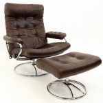 Ekornes Stressless Reclining Swivel Brown Leather Mid Century .