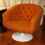 Vintage Button Tufted Swivel Lounge Chair Mid Century Modern Knoll .