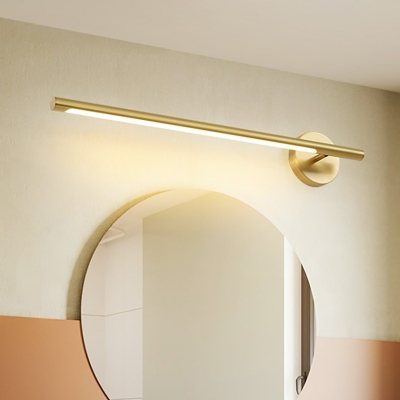 Mid Century Modern Linear Wall Sconce Metallic Led Bathroom Vanity .