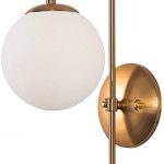 BOKT Mid-Century Modern Wall Sconce, Glass Globe Lampshade, 1 .