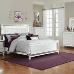 GLITZY 4 PC WHITE MIRRORED LED QUEEN BED NS DRESSER MIRROR BEDROOM .