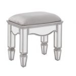 Elysee Glass Dressing Table Stool In Mirrored | Furniture in Fashi
