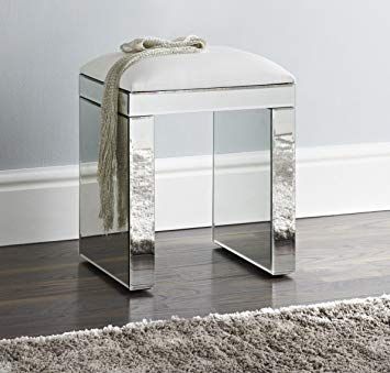 Mirrored Glass Dressing Table Stool
