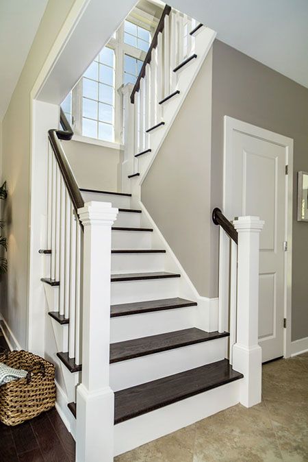 Switchback Stairs in the Model Home of Bridgewater Estates in .