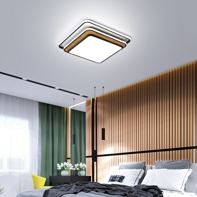 Tiered Design Square Ceiling Lighting for Bedroom Modern Simple .