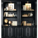 Creative Black Bookcases With Doors Inside Bookcase Decorating .