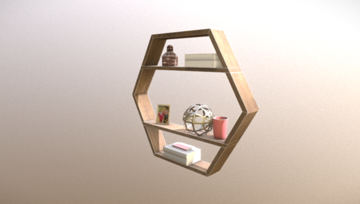 Modern Bookshelf | DownloadFree3D.c