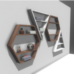 Four Modern Bookshelves | DownloadFree3D.c