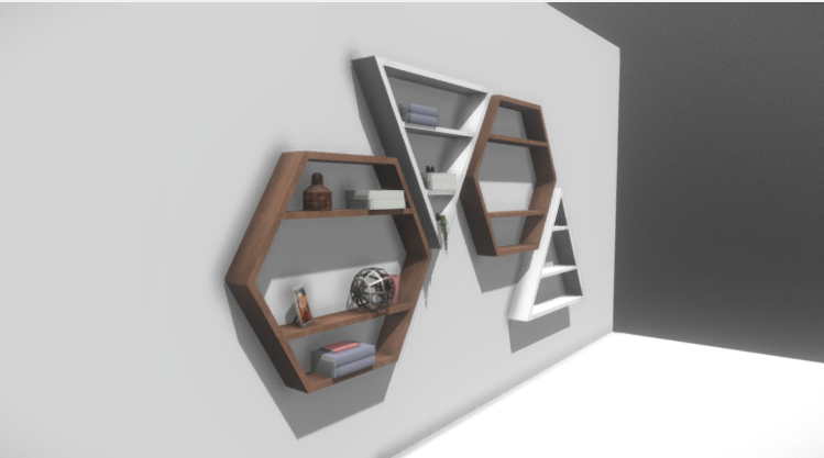 Four Modern Bookshelves | DownloadFree3D.c