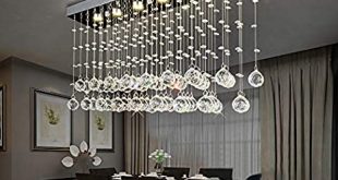 Moooni L40" Contemporary Rectangle Crystal Chandelier Modern .