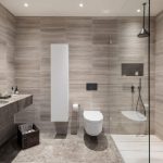 A Warm Modern Master Ensuite - Contemporary - Bathroom - London .
