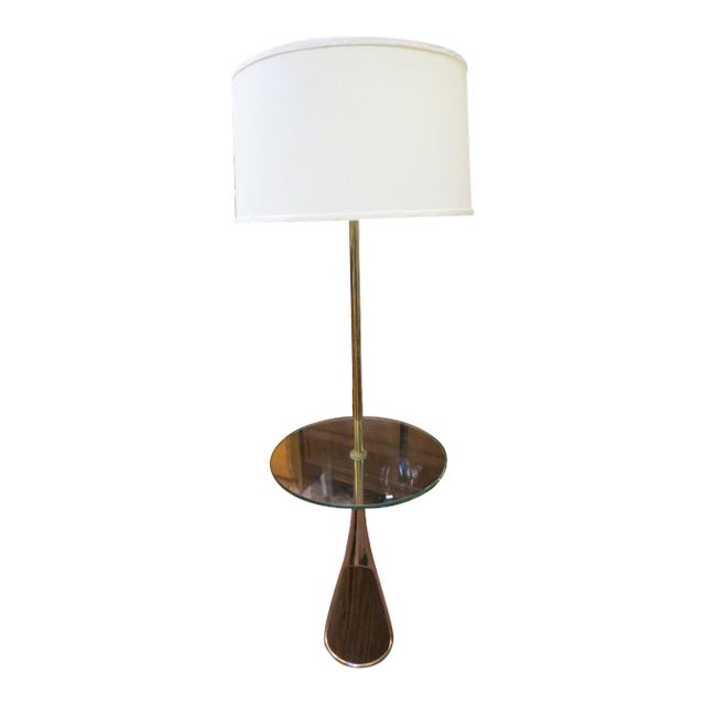 1960s Vintage Mid Century Modern Floor Lamp With Table | Chairi