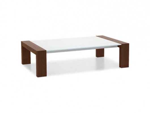 Modern Low glass and wood coffee table CS/450-VR S.T.C. Calligaris .