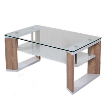 modern cheap glass wooden coffee table with glass top, View modern .