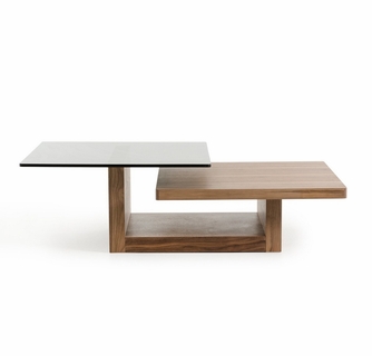 Modrest Echelon Modern Walnut Wood/Glass Coffee Table by VIG Furnitu