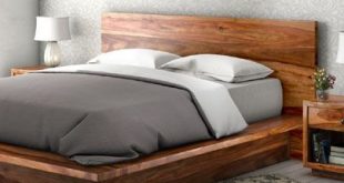 Wooden King Size Bed Frame – efistu.com in 2020 | Platform bed .