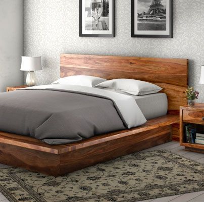 Wooden King Size Bed Frame – efistu.com in 2020 | Platform bed .