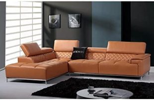 Amazon.com: VIG- Citadel Divani Casa Modern Orange Leather .