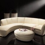 Moroni Crescenta 546 Cream Full Top Grain Leather Sectional Sofa .