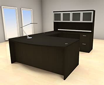 Amazon.com: 5pc U Shape Modern Executive Office Desk Set, CH-AMB .