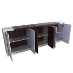 Shop Modern Leon 3 Piece L Shaped Desk Office Furniture Set 87 .