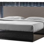 JNM Roma Modern Black And Grey Lacquered Bedroom Set - Modern .