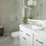 Modern White Bathroom Decorating Ideas - Image of Bathroom and Clos