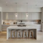 Kitchen Modern White Kitchen Wood Floor Remarkable On Cabinets .