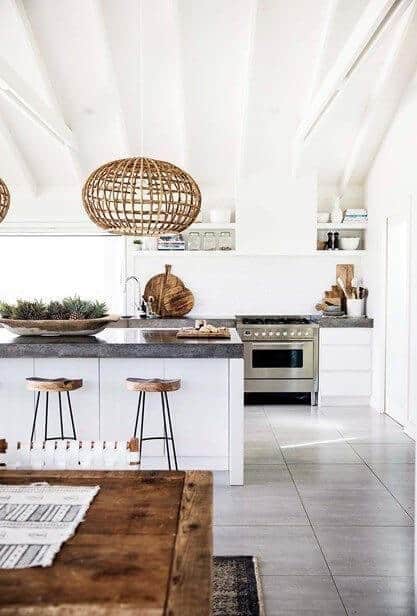 23 White Kitchens Without Wood Floors - Down Leah's La