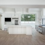 Some tips to clean and care of modern white kitchens with wood .