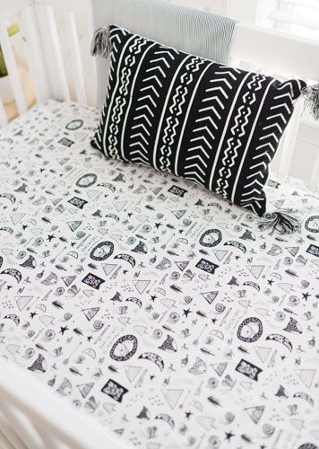 Black and White Woodland Crib Bedding | Adventure Awaits .