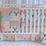 Deer Bedding Set in Tulip , quilt, crib bedding, fawn, stag, deer .