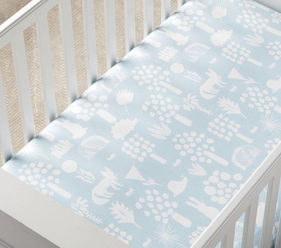 west elm x pbk Organic Woodland Fitted Crib Sheet | Woodland crib .