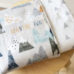 Adventure awaits! Crib quilt / cot quilt for woodland crib bedding .