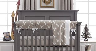 Liz and Roo Buck Woodland Crib Bedding Collection in Taupe | Bed .