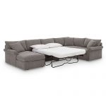 Furniture Wedport 4-Pc. Fabric Modular Chaise Sleeper Sectional .