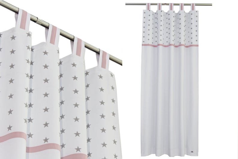 Nursery Curtains for Girls-Baby Girl Drapes with Stars with | Et