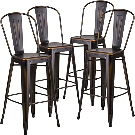 Amazon.com: Flash Furniture Commercial Grade 4 Pack 30" High .
