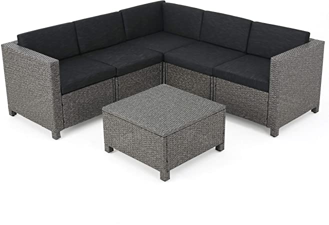 Amazon.com: Venice Outdoor Patio Furniture Wicker Sectional Sofa .