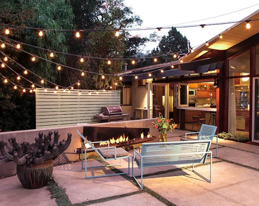 30 Outdoor Patio LED & Bistro String Lights Ideas | Sebring Design .