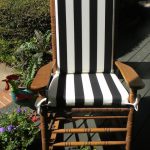 Indoor / Outdoor Black & White Stripe Rocking Chair 2 PC Foam .