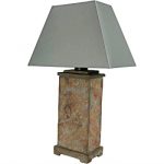 Sunnydaze Indoor/Outdoor Table Lamp - Weather Resistant Natural .