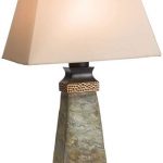 Plow & Hearth B074CJX2ZY Weatherproof Outdoor Slate Table Lamp .