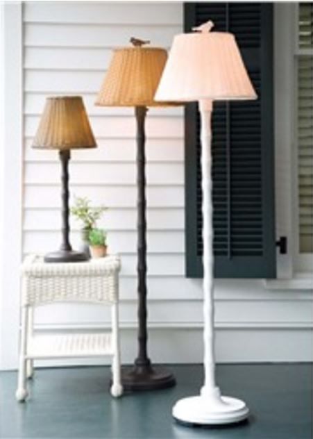 Lighting a Dark Corner of the Porch | Outdoor table lamps, Wicker .