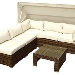 Outdoor Patio 4-Piece Rattan Resin All Weather Wicker Sectional .