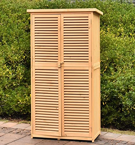 Amazon.com : TITIMO 63" Outdoor Garden Storage Shed - Wooden .